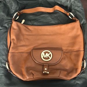 Michael Kors shoulder leather brown bag